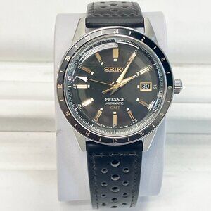 Seiko Presage Automatic Watch With Leather Strap